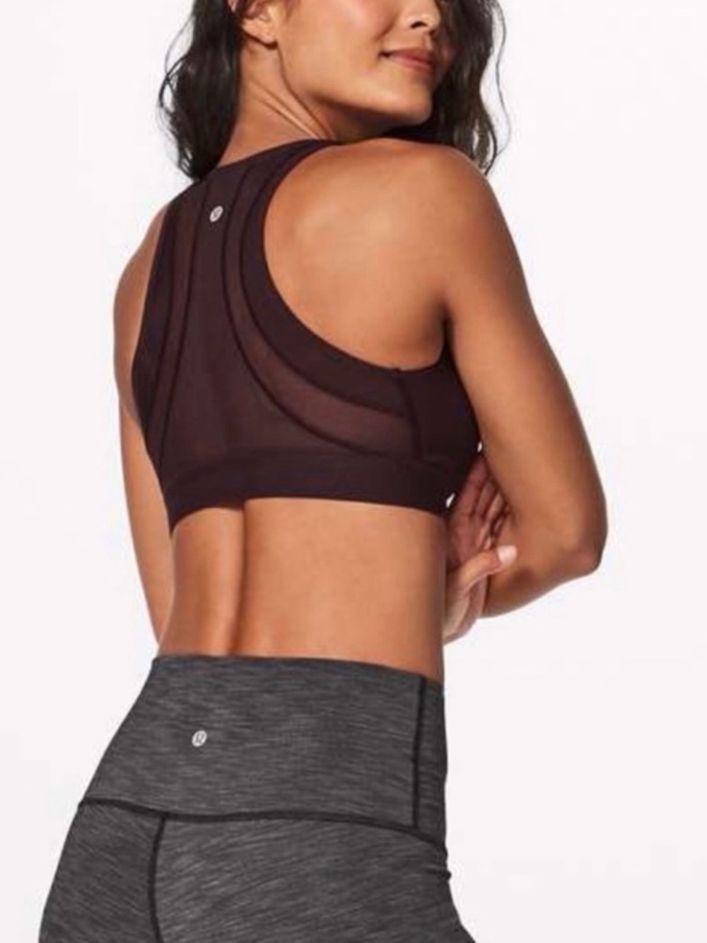 Lululemon Fresh in Mesh bra plum color (size 6)
